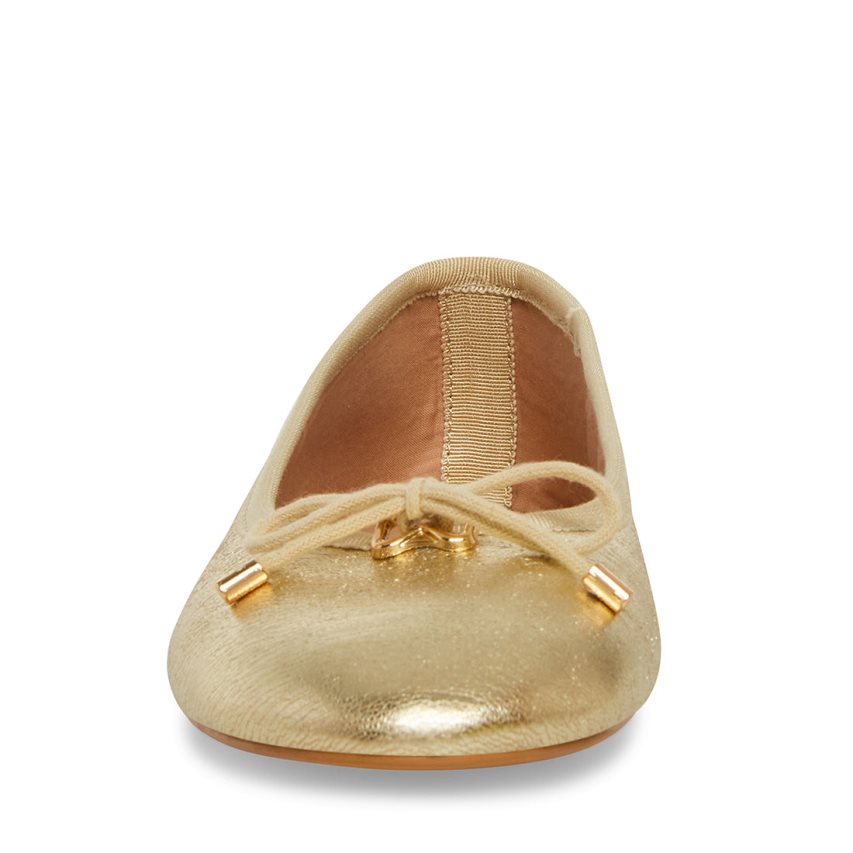 Gold Steve Madden Blossoms Women's Ballet Flats | PH 5014NPX